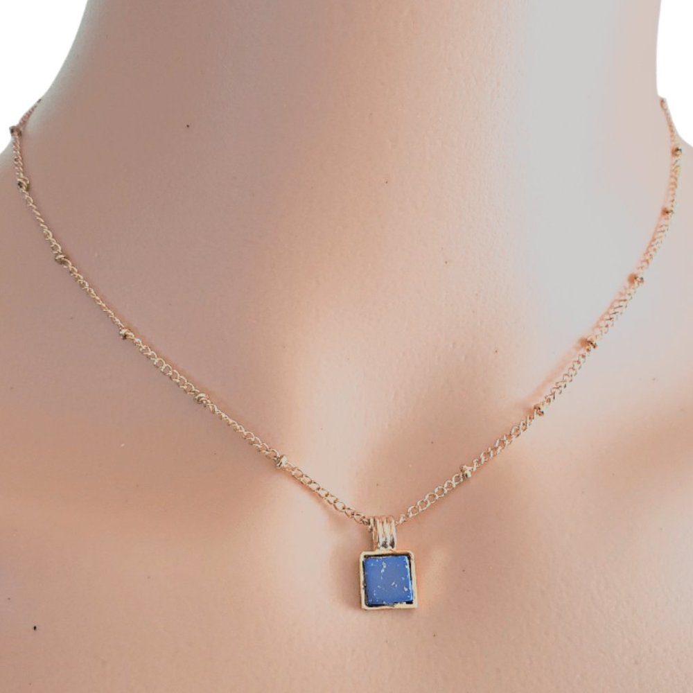 True Blue Gold Necklace